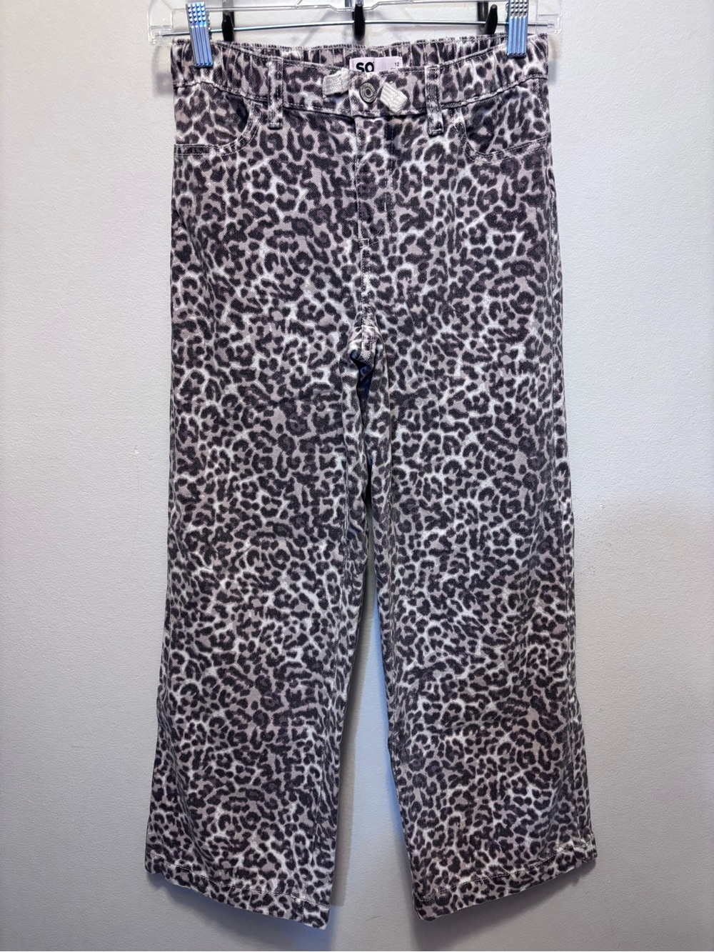 SO Girls Leopard-Print Stretch Jeans